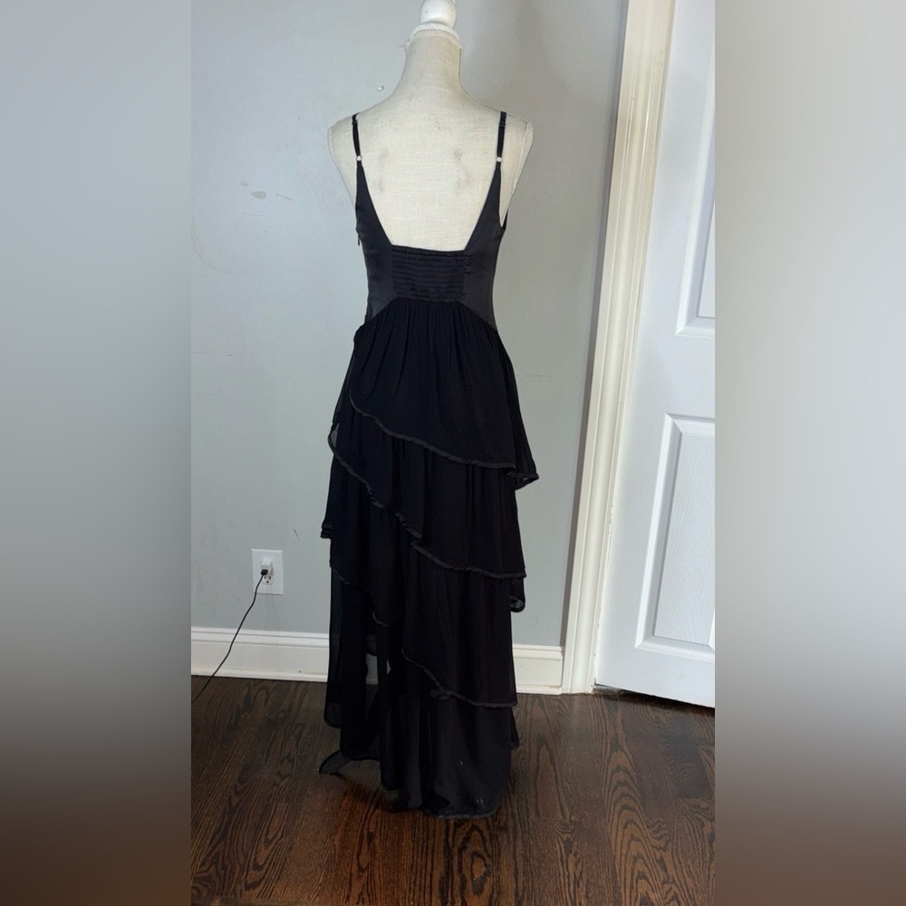 BHLDN Black High Low Ruffle Dress - Picture 6 of 10